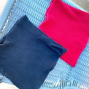 Tube Tops SHEIN Stretchy and Comfortable Red/Black